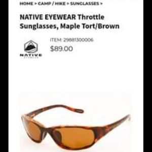 Native throttle sunglasses maple/tort